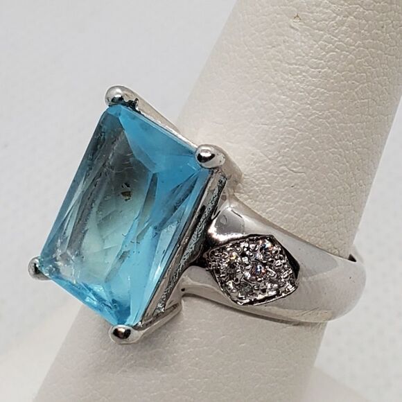 NWT Silver Tone & Blue Ring - Picture 4 of 6